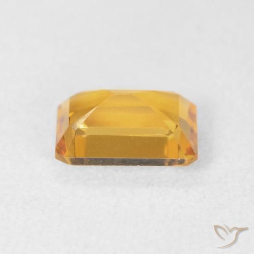 Citrine Gemstone in 8 x 6 mm (calibrated) Size for Sale, Citrine Stone in Medium Light Orange-Gold Color