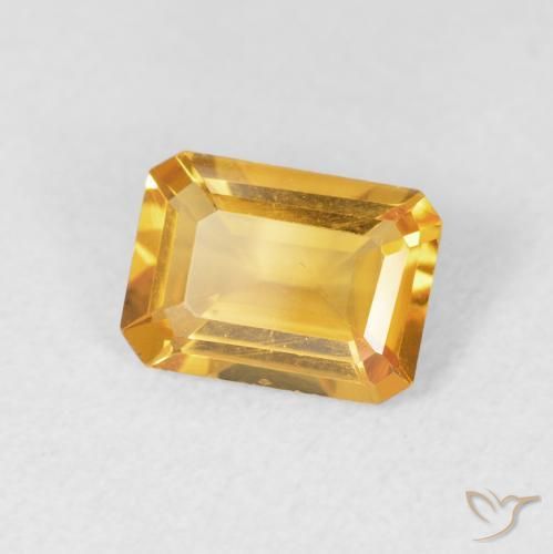 1.15 ct Golden Citrine Stone, Natural Citrine in Octagon Step Cut Shape for Sale