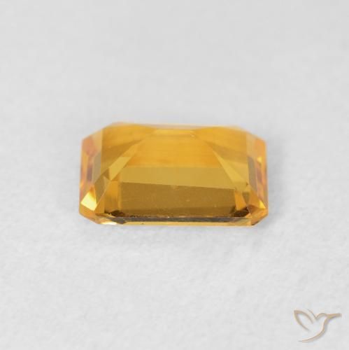Citrine Gemstone in 8 x 6 mm (calibrated) Size for Sale, Citrine Stone in Medium Light Orange-Gold Color