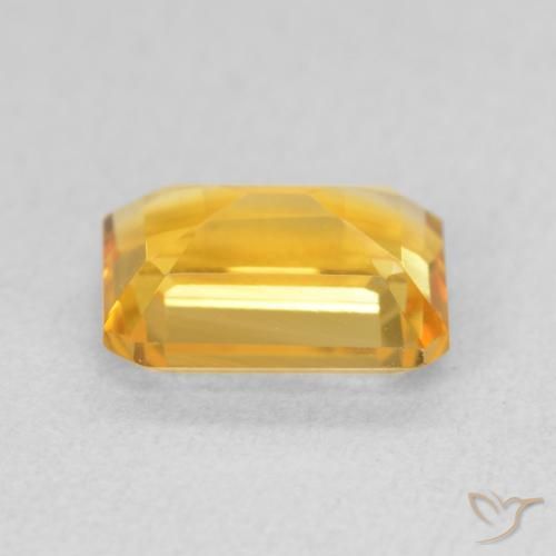 Citrine Gemstone in 8 x 6 mm (calibrated) Size for Sale, Citrine Stone in Medium Light Orange-Gold Color