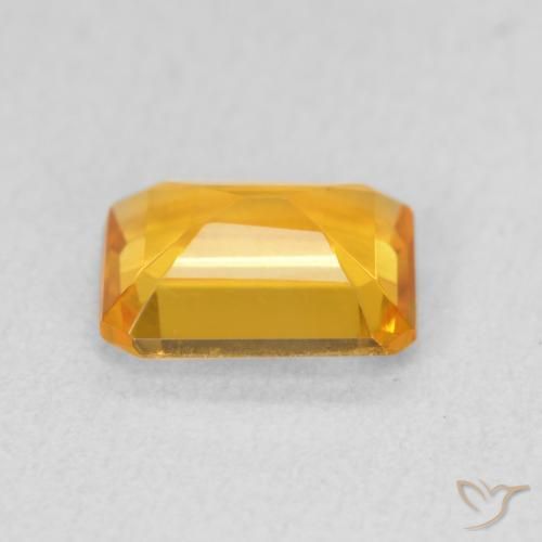 Citrine Gemstone in 8 x 6 mm (calibrated) Size for Sale, Citrine Stone in Medium Light Orange-Gold Color