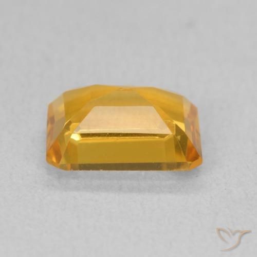 Citrine Gemstone in 8 x 6 mm (calibrated) Size for Sale, Citrine Stone in Medium Orange-Gold Color