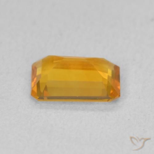Citrine Gemstone in 7.7 x 5.7 mm Size for Sale, Citrine Stone in Deep Orange-Gold Color