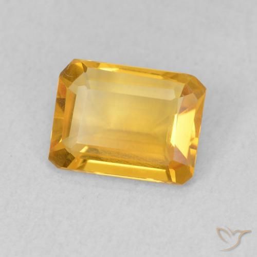 1.03 ct Golden Citrine Stone, Natural Citrine in Octagon Step Cut Shape for Sale