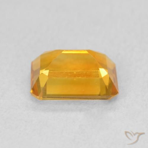 Citrine Gemstone in 8 x 6 mm (calibrated) Size for Sale, Citrine Stone in Medium Light Orange-Gold Color