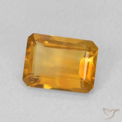 1.12 ct Golden Citrine Stone, Natural Citrine in Octagon Step Cut Shape for Sale