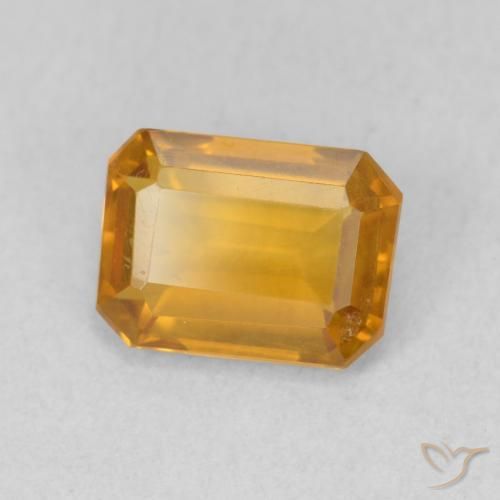 1.21 ct Golden Citrine Stone, Natural Citrine in Octagon Step Cut Shape for Sale