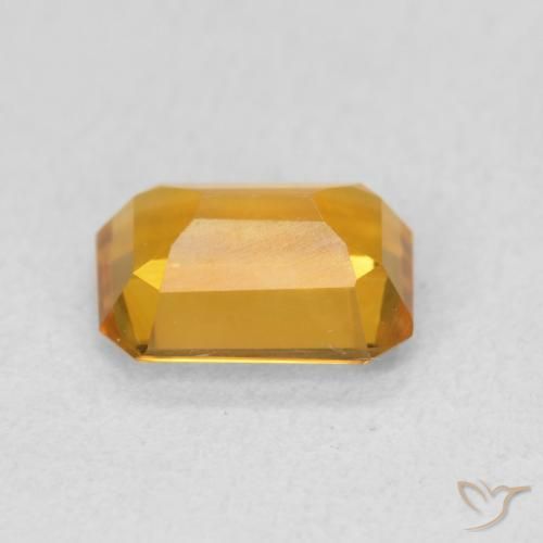 Citrine Gemstone in 7.8 x 5.7 mm Size for Sale, Citrine Stone in Dark Orange-Gold Color