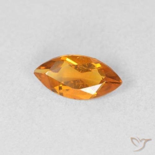 0.40 ct Orange Citrine Stone, Natural Citrine in Marquise Facet Shape for Sale