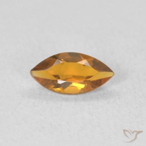 0.49ct Natural Medium Light-Golden Citrine, Marquise, VVS-VS, Photo A