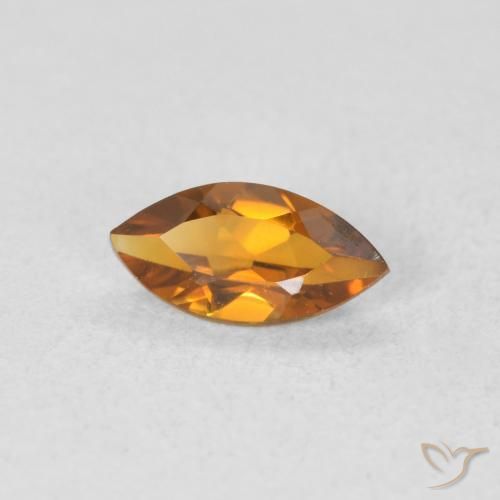0.49 ct Golden Citrine Stone, Natural Citrine in Marquise Facet Shape for Sale