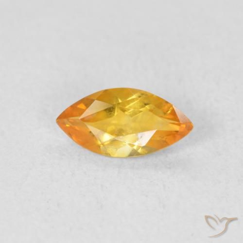 0.44ct Natural Medium Golden Citrine, Marquise, VVS-VS