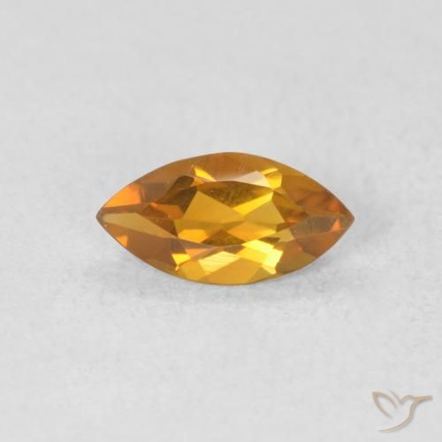 0.47ct Natural Orange-Gold Citrine, Marquise, VVS-VS