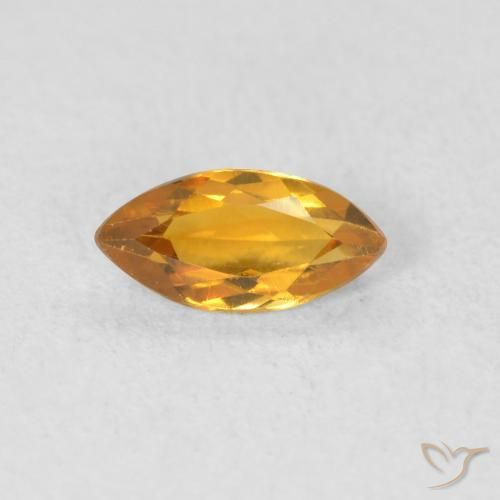 0.51ct Natural Orange-Gold Citrine, Marquise, VVS-VS