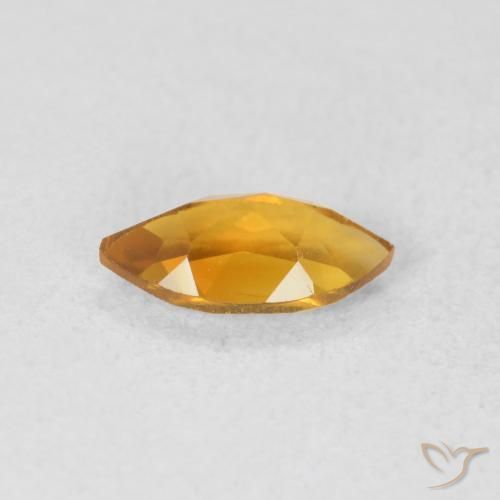 Citrine Gemstone in 8.2 x 4.3 mm Size for Sale, Citrine Stone in Medium Orange-Gold Color