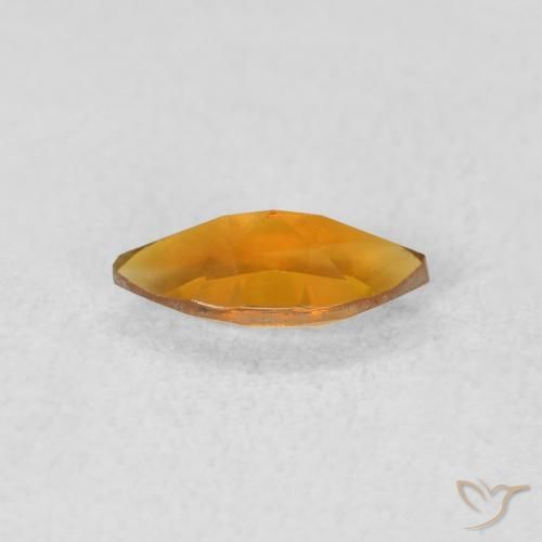 Citrine Gemstone in 8 x 4 mm (calibrated) Size for Sale, Citrine Stone in Medium Orange-Gold Color