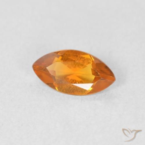 0.51 ct Golden Citrine Stone, Natural Citrine in Marquise Facet Shape for Sale