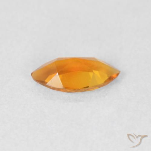 Citrine Gemstone in 8.1 x 4.3 mm Size for Sale, Citrine Stone in Medium Orange Color