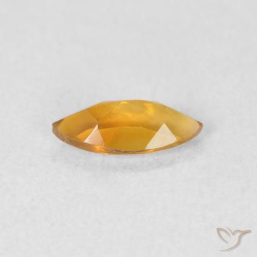 Citrine Gemstone in 8 x 4 mm (calibrated) Size for Sale, Citrine Stone in Deep Orange-Gold Color