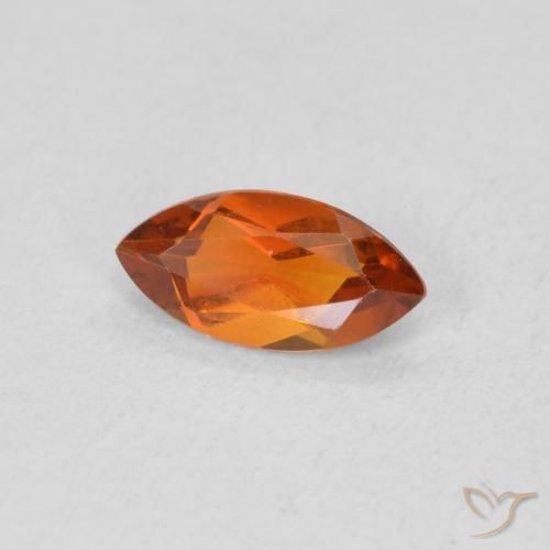 0.47 ct Orange Citrine Stone, Natural Citrine in Marquise Facet Shape for Sale