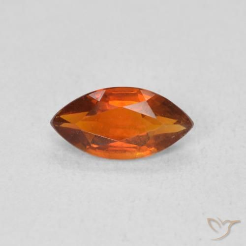 0.52ct Natural Fire Orange Citrine, Marquise, VVS-VS