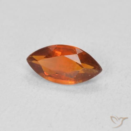 0.52 ct Orange Citrine Stone, Natural Citrine in Marquise Facet Shape for Sale