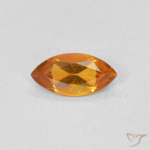 0.48ct Natural Apricot Orange Citrine, Marquise, VS