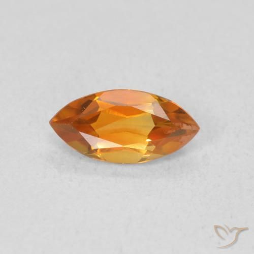0.56ct Natural Medium Orange Citrine, Marquise, VVS-VS, Photo A