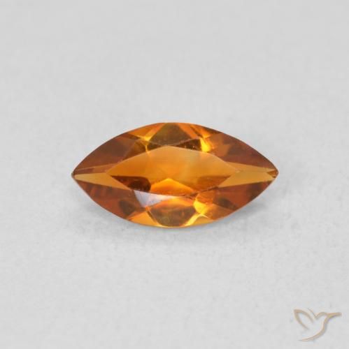 0.49ct Natural Orange Brown Citrine, Marquise, VVS-VS