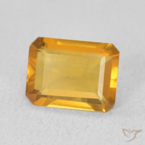 1.06 ct Golden Citrine Stone, Natural Citrine in Octagon Step Cut Shape for Sale