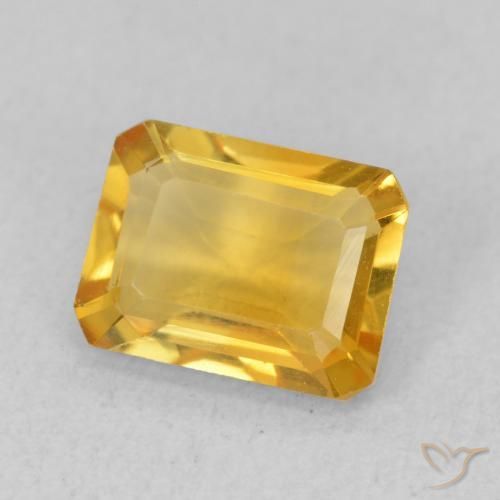 1.46 ct Golden Citrine Stone, Natural Citrine in Octagon Step Cut Shape for Sale