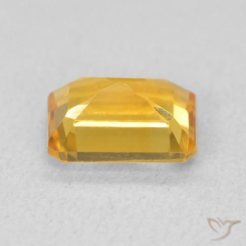 Citrine Gemstone in 8 x 6 mm (calibrated) Size for Sale, Citrine Stone in Medium Gold Color
