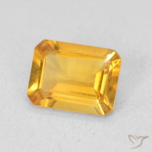 1.10 ct Golden Citrine Stone, Natural Citrine in Octagon Step Cut Shape for Sale