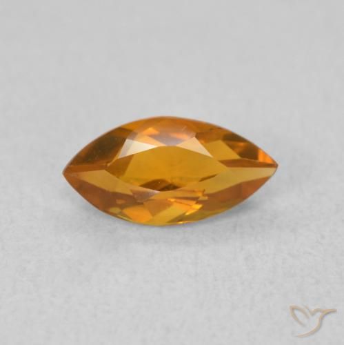 0.54ct Natural Orange Brown Citrine, Marquise, VVS-VS