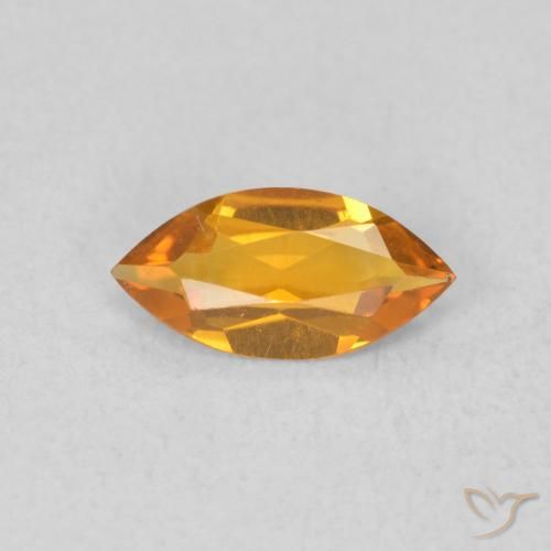 0.42ct Natural Medium Orange Citrine, Marquise, VVS-VS