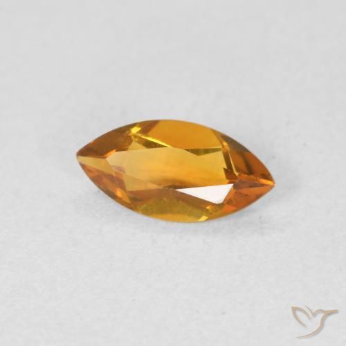 0.42 ct Golden Citrine Stone, Natural Citrine in Marquise Facet Shape for Sale