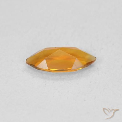 Citrine Gemstone in 8 x 4 mm (calibrated) Size for Sale, Citrine Stone in Deep Orange-Gold Color