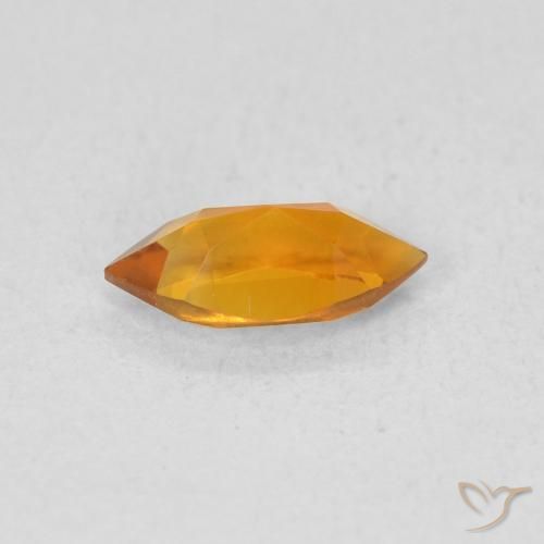 Citrine Gemstone in 8 x 4 mm (calibrated) Size for Sale, Citrine Stone in Deep Orange-Gold Color