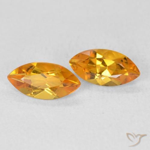 1.02 ctw Golden Citrine Stones, Natural Citrine in Marquise Facet Shape for Sale