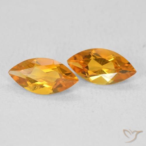 0.96 ctw Golden Citrine Stones, Natural Citrine in Marquise Facet Shape for Sale