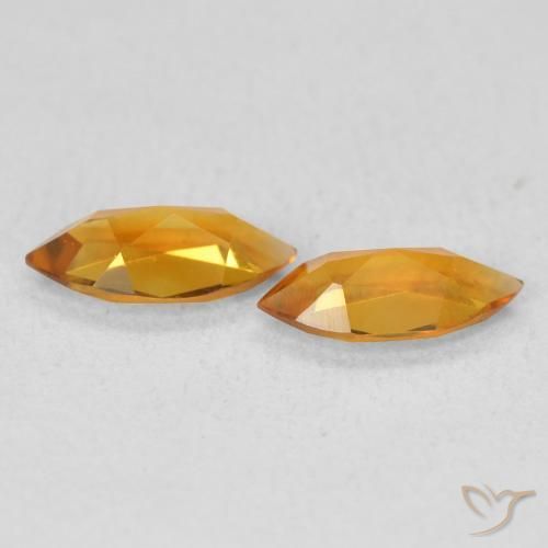 Citrine Gemstones in 8 x 4 mm (calibrated) Size for Sale, Citrine Stones in Gold Color