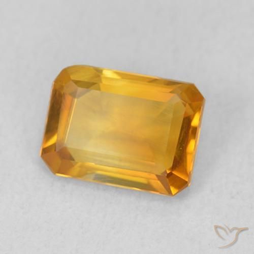 1.11 ct Golden Citrine Stone, Natural Citrine in Octagon Step Cut Shape for Sale