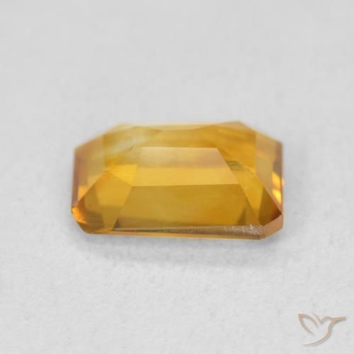 Citrine Gemstone in 7.7 x 5.7 mm Size for Sale, Citrine Stone in Medium Orange-Gold Color