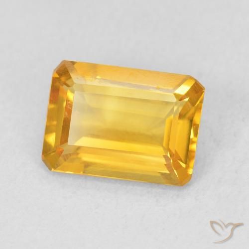1.17 ct Golden Citrine Stone, Natural Citrine in Octagon Step Cut Shape for Sale