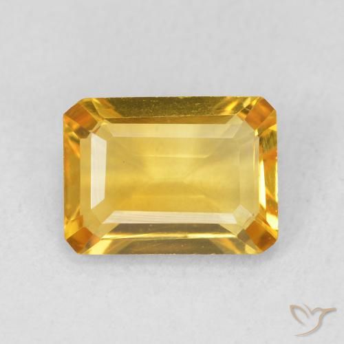 1.22ct Natural Golden Citrine, Emerald Cut, VVS