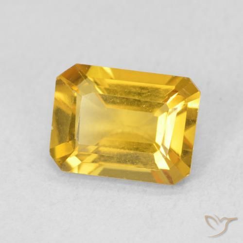 1.16 ct Golden Citrine Stone, Natural Citrine in Octagon Step Cut Shape for Sale