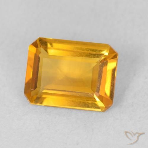 1.10 ct Golden Citrine Stone, Natural Citrine in Octagon Step Cut Shape for Sale