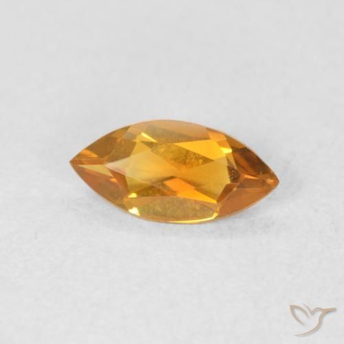 0.43 ct Orange Citrine Stone, Natural Citrine in Marquise Facet Shape for Sale