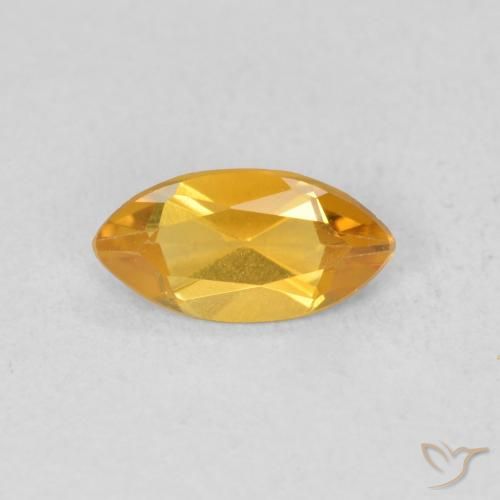 0.46ct Natural Dark Golden Citrine, Marquise, VVS-VS