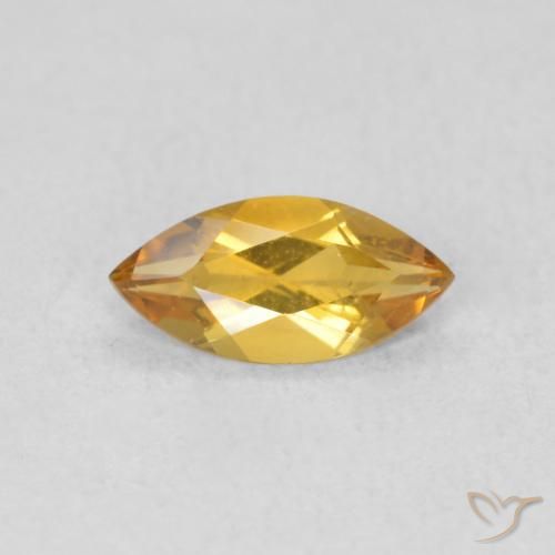 0.46ct Natural Dark Golden Citrine, Marquise, VVS-VS